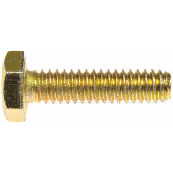 Dorman Grade 8, 1/4"-20 Hex Head Cap Screw, Zinc Yellow Steel, 1 in L 960-510D